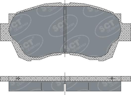 SCT-MANNOL SP 209 PR - Тормозные колодки, дисковые, комплект unicars.by