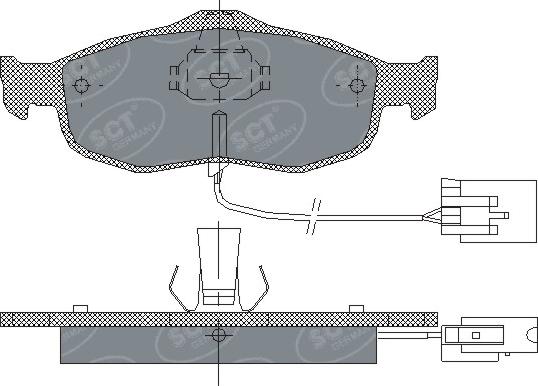 SCT-MANNOL SP 204 PR - Тормозные колодки, дисковые, комплект unicars.by