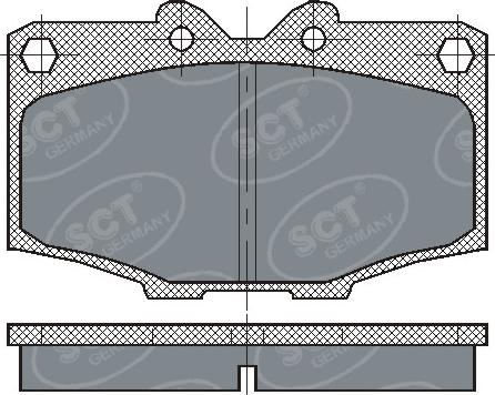 SCT-MANNOL SP 205 PR - Тормозные колодки, дисковые, комплект unicars.by