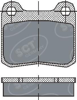 SCT-MANNOL SP200 - Тормозные колодки, дисковые, комплект unicars.by