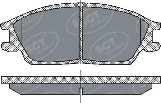 SCT-MANNOL SP 207 - Тормозные колодки, дисковые, комплект unicars.by