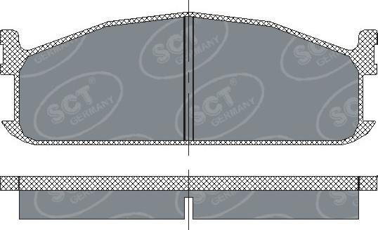 SCT-MANNOL SP219 - Тормозные колодки, дисковые, комплект unicars.by