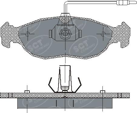 SCT-MANNOL SP 214 - Тормозные колодки, дисковые, комплект unicars.by