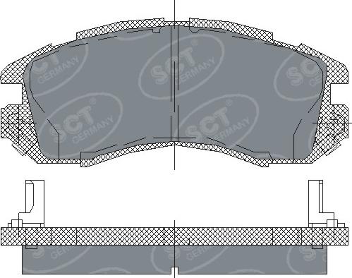 SCT-MANNOL SP 210 PR - Тормозные колодки, дисковые, комплект unicars.by