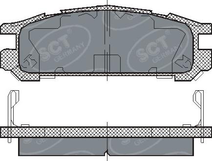 SCT-MANNOL SP 211 PR - Тормозные колодки, дисковые, комплект unicars.by