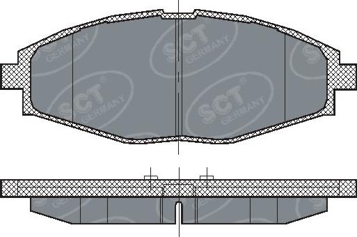 SCT-MANNOL SP 213 - Тормозные колодки, дисковые, комплект unicars.by