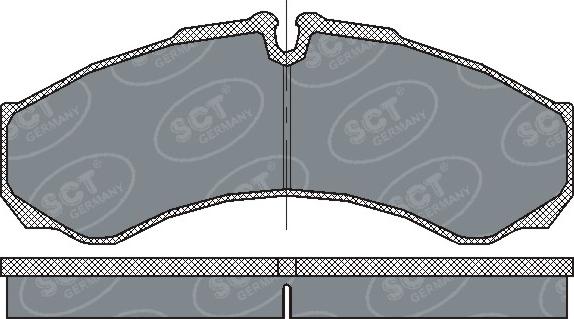 SCT-MANNOL SP 212 PR - Тормозные колодки, дисковые, комплект unicars.by