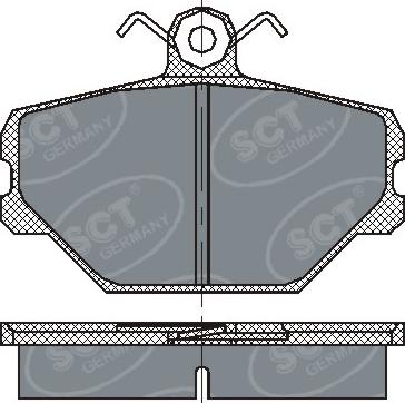 SCT-MANNOL SP 217 - Тормозные колодки, дисковые, комплект unicars.by