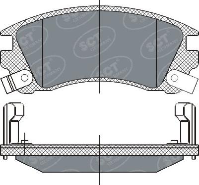 SCT-MANNOL SP 284 PR - Тормозные колодки, дисковые, комплект unicars.by