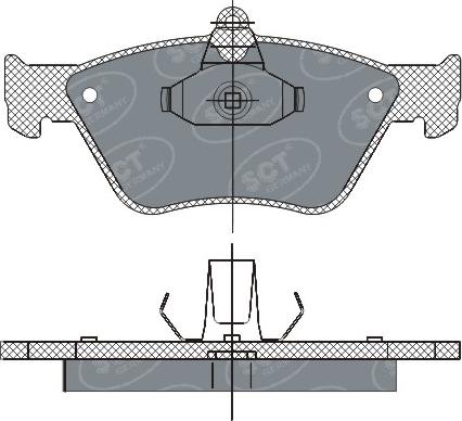 SCT-MANNOL SP 285 PR - Тормозные колодки, дисковые, комплект unicars.by