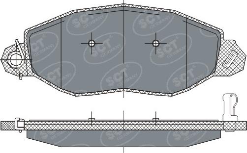 SCT-MANNOL SP 281 PR - Тормозные колодки, дисковые, комплект unicars.by