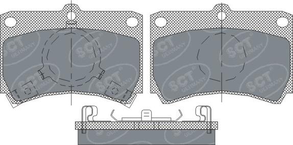 SCT-MANNOL SP239 - Тормозные колодки, дисковые, комплект unicars.by