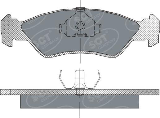 SCT-MANNOL SP236 - Тормозные колодки, дисковые, комплект unicars.by