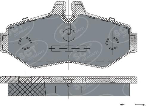 SCT-MANNOL SP 233 - Тормозные колодки, дисковые, комплект unicars.by