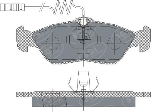 SCT-MANNOL SP232 - Тормозные колодки, дисковые, комплект unicars.by