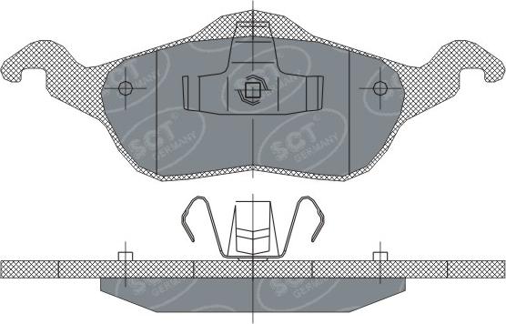 SCT-MANNOL SP 237 - Тормозные колодки, дисковые, комплект unicars.by