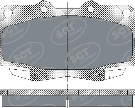 SCT-MANNOL SP 229 - Тормозные колодки, дисковые, комплект unicars.by