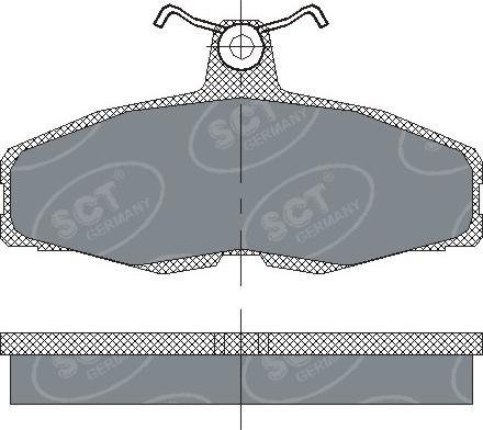 SCT-MANNOL SP 225 - Тормозные колодки, дисковые, комплект unicars.by