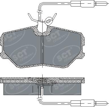 SCT-MANNOL SP221 - Тормозные колодки, дисковые, комплект unicars.by