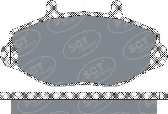 SCT-MANNOL SP223 - Тормозные колодки, дисковые, комплект unicars.by