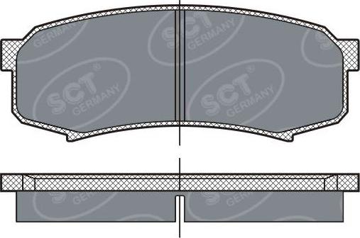 SCT-MANNOL SP 279 - Тормозные колодки, дисковые, комплект unicars.by