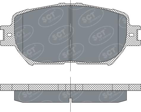 SCT-MANNOL SP 275 - Тормозные колодки, дисковые, комплект unicars.by