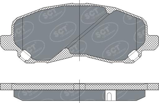 SCT-MANNOL SP 273 - Тормозные колодки, дисковые, комплект unicars.by