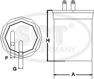 SCT-MANNOL ST 6088 - Топливный фильтр unicars.by