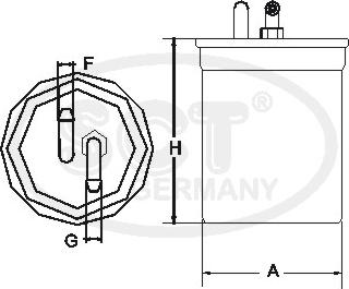 SCT-MANNOL ST 303 - Топливный фильтр unicars.by