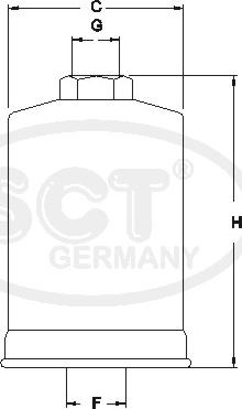 SCT-MANNOL ST 727 - Топливный фильтр unicars.by