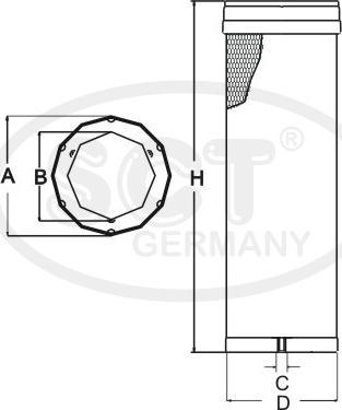 SCT-MANNOL SW 3856 - Фильтр добавочного воздуха unicars.by