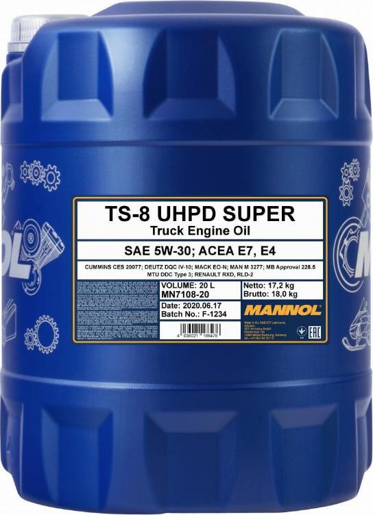 SCT-MANNOL TS-8 UHPD Super 5W-30 - Моторное масло unicars.by