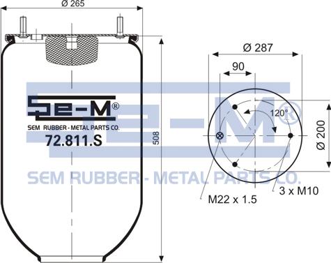 Sem Lastik 72.811.S - Кожух пневматической рессоры unicars.by