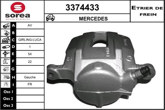 Sera 3374433 - Тормозной суппорт unicars.by