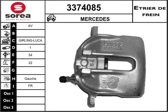 Sera 3374085 - Тормозной суппорт unicars.by