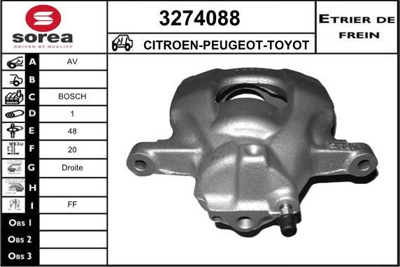 Sera 3274088 - Тормозной суппорт unicars.by