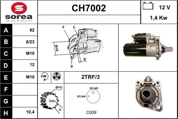 Sera CH7002 - Стартер unicars.by