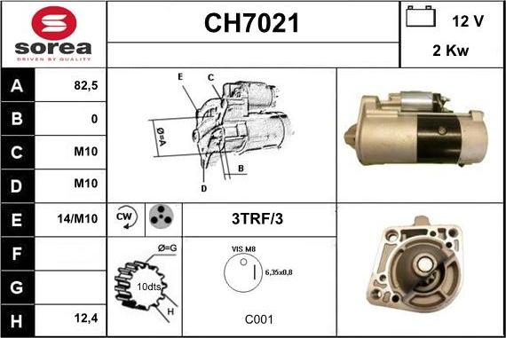 Sera CH7021 - Стартер unicars.by