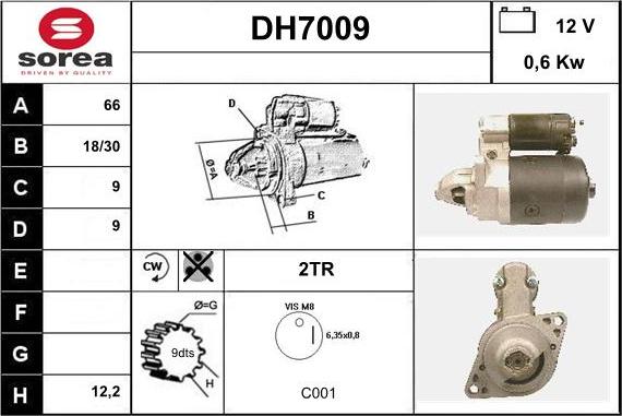 Sera DH7009 - Стартер unicars.by