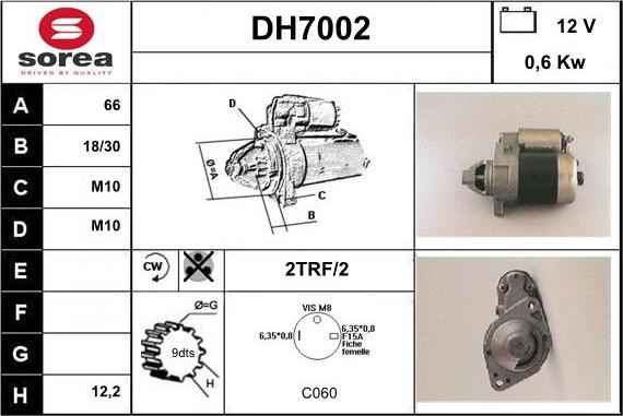 Sera DH7002 - Стартер unicars.by