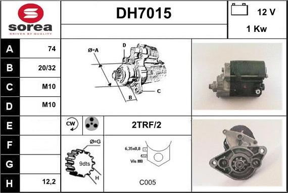 Sera DH7015 - Стартер unicars.by