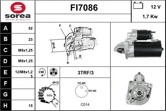 Sera FI7086 - Стартер unicars.by