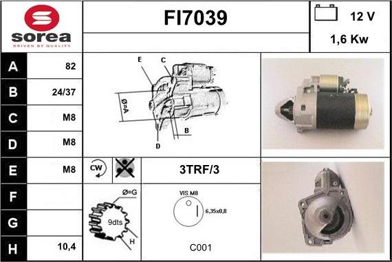 Sera FI7039 - Стартер unicars.by