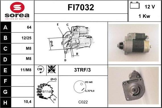 Sera FI7032 - Стартер unicars.by