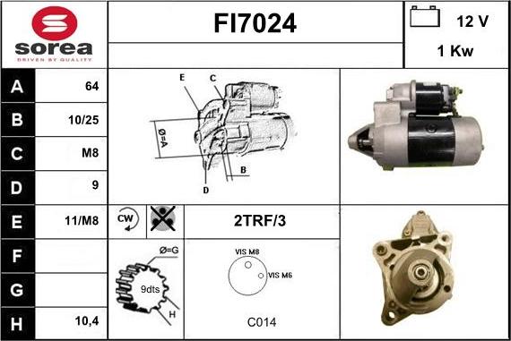 Sera FI7024 - Стартер unicars.by