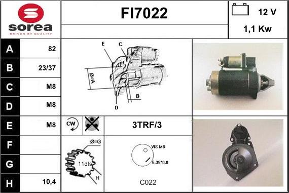 Sera FI7022 - Стартер unicars.by