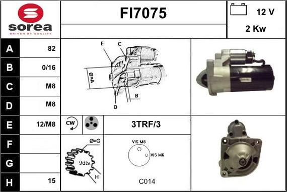 Sera FI7075 - Стартер unicars.by