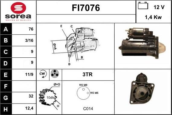 Sera FI7076 - Стартер unicars.by