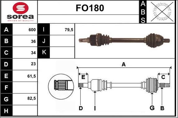 Sera FO180 - Приводной вал unicars.by