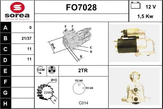 Sera FO7028 - Стартер unicars.by